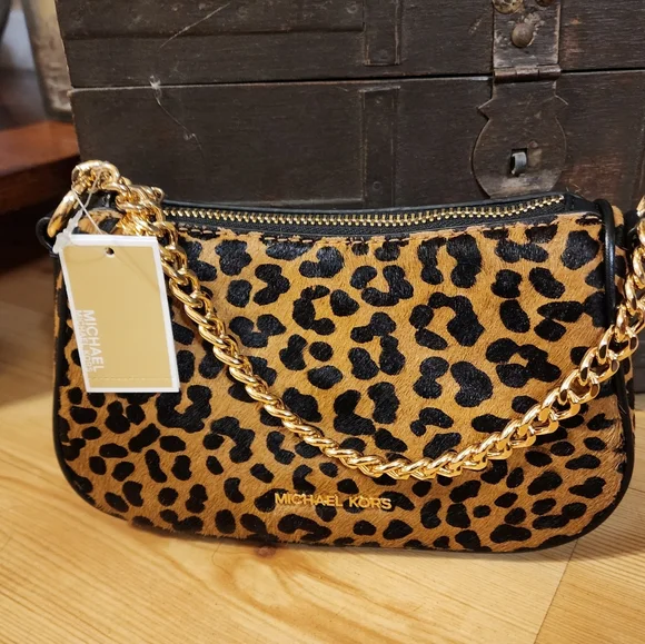 Michael Kors Carmela Leopard Print Women's Small Bag - Picture 3 of 13